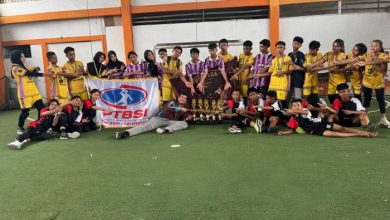 Tim Baskara Muara Jawa Club usai mengikuti kejuaraan Tchoukball Piala Hari Pahlawan yang digelar di Samarinda