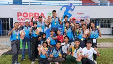 Kontingan Cabor Atletik Kukar di ajang POPDA Kaltim 2025.