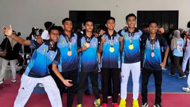 Kontingan Cabor Taekwondo Kukar di ajang POPDA Kaltim 2025.