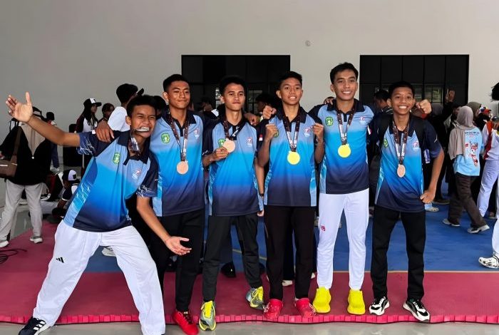 Kontingan Cabor Taekwondo Kukar di ajang POPDA Kaltim 2025.