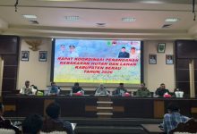 Rapat Koordinasi Penanganan Karhutla bersama Forkopimda dan perusahaan, Rabu (19/8/2026).