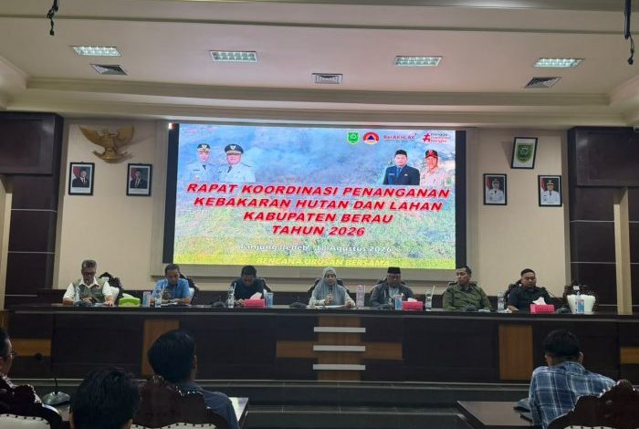 Rapat Koordinasi Penanganan Karhutla bersama Forkopimda dan perusahaan, Rabu (19/8/2026).