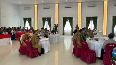 Wakil Bupati Berau Gamalis menghadiri menghadiri penyuluhan penanganan karhutla yang digelar bersama jajaran Mabes TNI dan Perwira Siswa (Pasis) Sesko TNI di Makodim 0902/Berau, Tanjung Redeb, Selasa (1/9/2026).