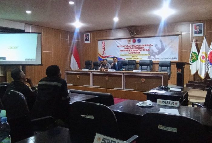 Musyawarah Provinsi Luar Biasa (Musprovlub) Hapkido Indonesia Kaltim di Aula Komite Olahraga Nasional Indonesia (KONI) Jalan Kusuma Bangsa, Jumat (11/9/2026).