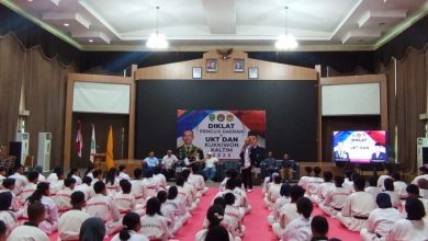 Pelaksanaan Pendidikan dan Pelatihan (Diklat) Penguji Daerah, serta UKT Dan Kukkiwon di Gedung Pusdiklat GOR Kadrie Oening, Sabtu (12/9/2026).