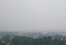 Kondisi Kabut Asap di Wilayah Kecamatan Muara Muntai, Kabupaten Kutai Kartanegara.