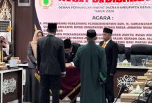 Rapat Paripurna PAW anggota DPRD Berau di Ruang Rapat Gabungan Gedung DPRD Berau, Rabu (14/10/2026)