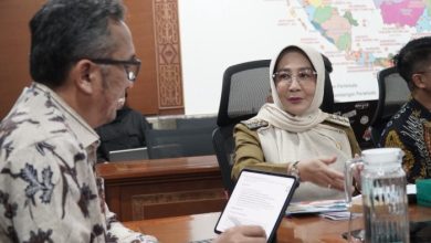 Bupati Berau, Sri Juniarsih Mas melakukan audensi dengan Plt. Deputi Bidang Pengembangan Destinasi dan Infrastruktur Kemenpar, Reza Pahlevi, di Gedung Sapta Pesona, Jakarta, Kamis (22/10/2026).