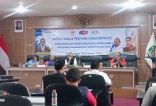 Rapat Kerja Provinsi (Rakerprov) PERSAMBI Kaltim 2026 di Ruang Rapat Komite Olahraga Nasional Indonesia (KONI) Kaltim, Minggu (18/10/2026).
