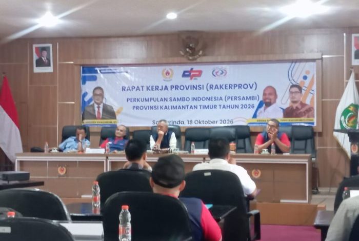 Rapat Kerja Provinsi (Rakerprov) PERSAMBI Kaltim 2026 di Ruang Rapat Komite Olahraga Nasional Indonesia (KONI) Kaltim, Minggu (18/10/2026).