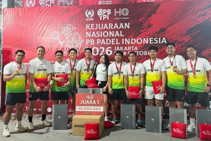 Tim Padel Kaltim berhasil meraih juara di Kejurnas Padel 2026.