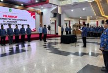 Bupati Kukar melantik 10 Pejabat Administrator dan Pengawasan Lingkungan Pemkab di Pendopo Odah Etam, Tenggarong, Jumat (23/10/2026).