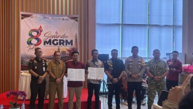 Bupati Kutai Kartanegara, Aulia Rahman Basri menghadiri syukuran HUT ke-8 PT Mahakam Gerbang Raja Migas (MGRM), Senin (26/10/2026).