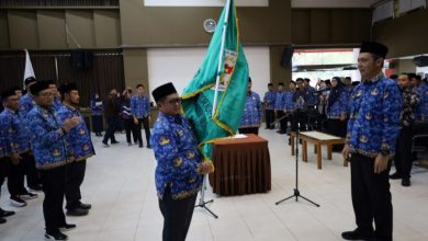 Kadispora Kukar Aji Ali Husni dikukuhkan sebagai Ketua BAPOR KORPRI Kukar di Ruang Martadipura, Kantor Bappeda Kukar, Kamis (29/10/2026).